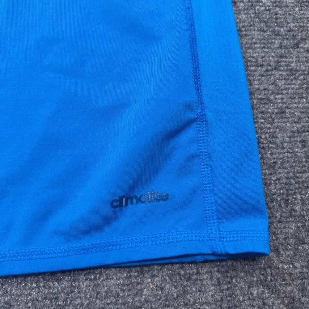 adidas techfit climalite T Shirt Mens Size Large Blue Athleisure‎ Crew Neck